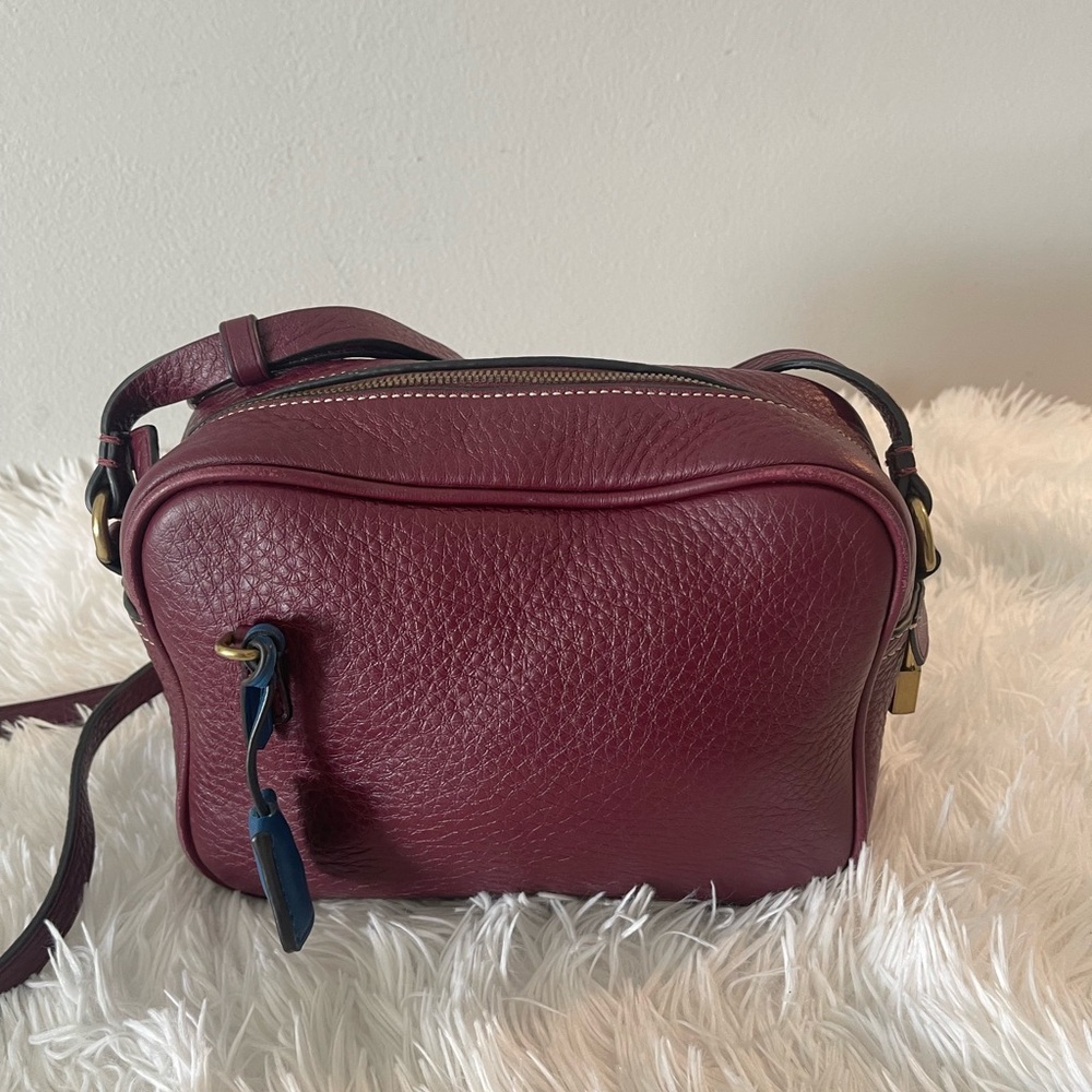 J. CREW Elegant Burgundy Leather Crossbody Bag